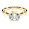 Anello con castone Eternity, Diamanti creati in laboratorio 1,0 ct tw, Forma ottagonale, Oro giallo 18 K - Swarovski, 5735721