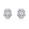 Pendientes de botón Eternity, Diamantes creados en laboratorio (peso total de 1,0 quilates), Forma octagonal, Oro blanco de 18 quilates - Swarovski, 5735727