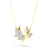 Idyllia Lilia necklace, Butterfly, White, Gold-tone plated - Swarovski, 5736068