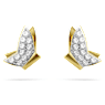 Clous d'oreilles Idyllia Lilia, Papillon, Blanches, Placage de ton or - Swarovski, 5736070