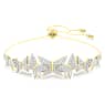 Idyllia Lilia bracelet, Butterfly, White, Gold-tone plated - Swarovski, 5736072