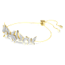 Idyllia Lilia bracelet, Butterfly, White, Gold-tone plated - Swarovski, 5736072