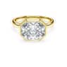 Octagon bezel ring, Lab-grown diamonds 3.0 ct tw, Octagon shape, 18K yellow gold - Swarovski, 5739871