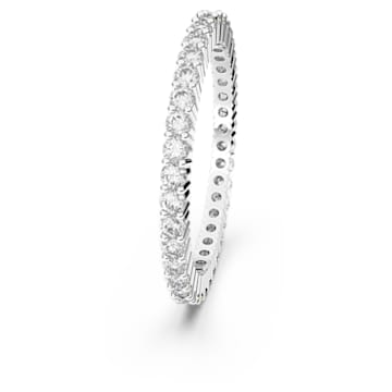 Vittore ring, Round cut, White, Rhodium plated - Swarovski, 5007780