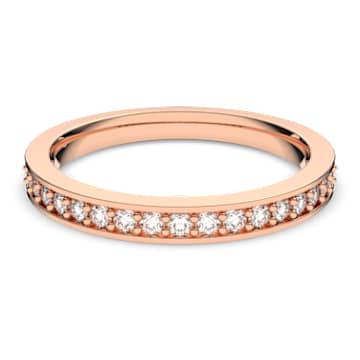 Matrix ring, White, Rose gold-tone plated | Swarovski