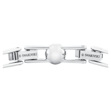 Angelic bracelet, Round cut, Pavé, White, Rhodium plated - Swarovski, 5071173
