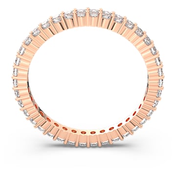 Vittore ring, Round cut, White, Rose gold-tone plated - Swarovski, 5095330