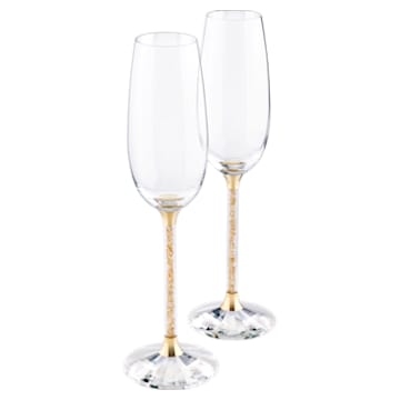 แก้วแชมเปญ Crystalline โทนสีทอง (ชุด 2 ชิ้น) - Swarovski, 5102143