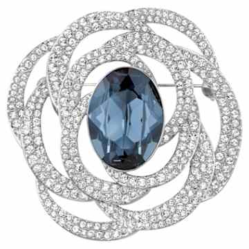 Snake ブローチ, クリスタル・パール, ミックスカット, 巳年, ホワイト