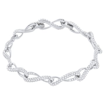 Eleanor bracelet, White, Rhodium plated - Swarovski, 5186147