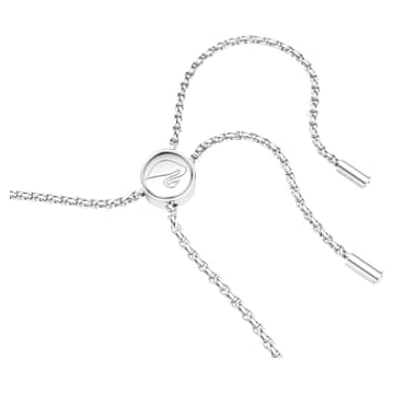 Subtle bracelet, Round cut, White, Rhodium plated - Swarovski, 5221397