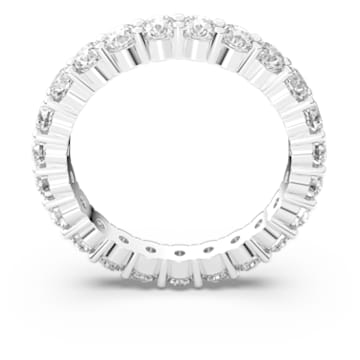 Vittore XL ring, Round cut, White, Rhodium plated - Swarovski, 5237742