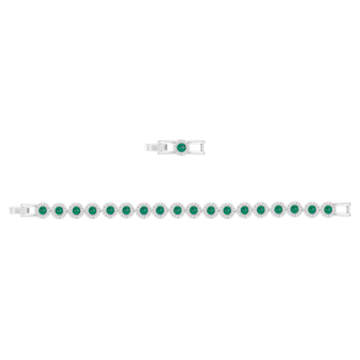 Angelic Bracelet, Green, Rhodium plated - Swarovski, 5237769