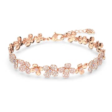 Elderflower 手鏈, 花朵, 粉紅色, 鍍玫瑰金色調 - Swarovski, 5253672
