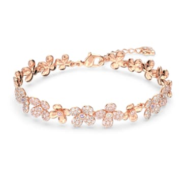 Elderflower bracelet, Flower, Pink, Rose gold-tone plated - Swarovski, 5253672