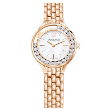 Lovely Crystals watch, Swiss Made, Metal bracelet, Rose gold tone, Rose gold-tone finish - Swarovski, 5261496