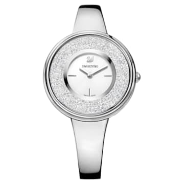 Crystalline Pure Watch, Metal bracelet, Silver tone, Stainless steel - Swarovski, 5269256