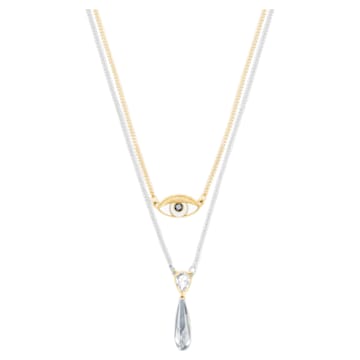 Gipsy Layered Necklace, Blue, Mixed plating - Swarovski, 5270083