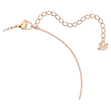 Swarovski Sparkling Dance necklace, Round, White, Rose gold-tone plated - Swarovski, 5272364
