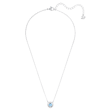 Swarovski Sparkling Dance Halskette, Rundschliff, Blau, Rhodiniert - Swarovski, 5279425