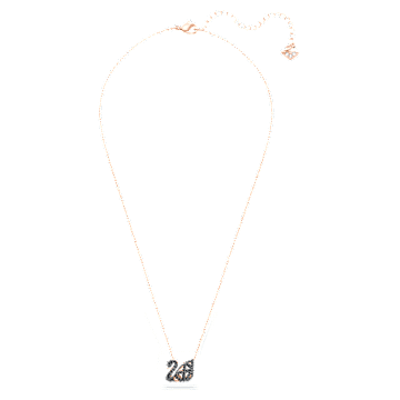 Facet Swan Halskette, Schwan, Schwarz, Metallmix - Swarovski, 5281275