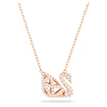 Collier Facet Swan, Cygne, Noir, Finition mix de métal - Swarovski, 5281275