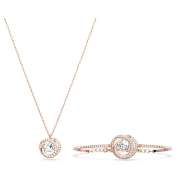 Generation set, White, Rose gold-tone plated - Swarovski, 5290681
