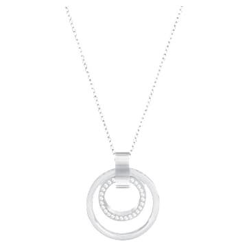 Hollow ペンダント, ラウンドシェイプ, ホワイト, ロジウム・プレーティング - Swarovski, 5349345