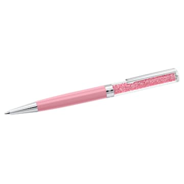 Crystalline ballpoint pen, Pink, Chrome plated - Swarovski, 5351074