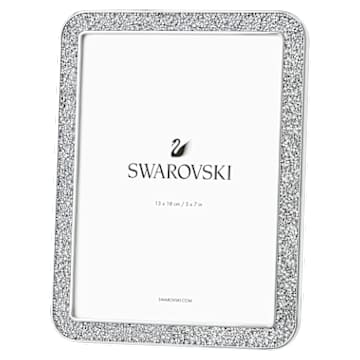 SWAROVSKI Crystalline クリスタルフォトフレーム Minera fotolijst, Rechthoekige vorm, Medium, Zilverkleurig | Swarovski