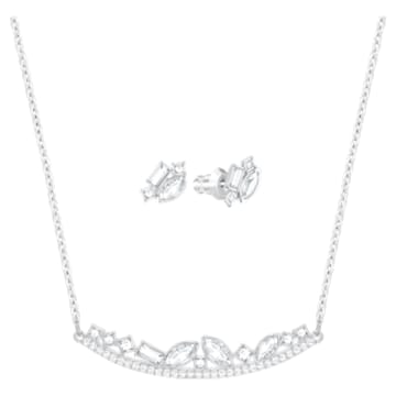 Henrietta Set, Small, White, Rhodium plating - Swarovski, 5351314