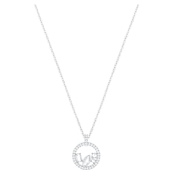 Henrietta Pendant, White, Rhodium plating - Swarovski, 5351322
