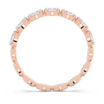 Vittore ring, Marquise cut, White, Rose gold-tone plated - Swarovski, 5351769