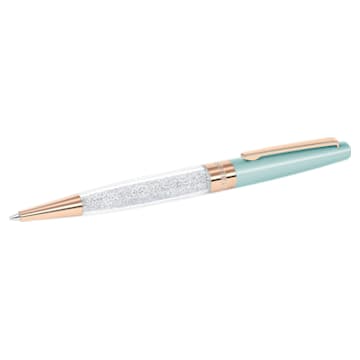 Crystalline Stardust Ballpoint Pen, Light Green Rose Gold Plated - Swarovski, 5354899