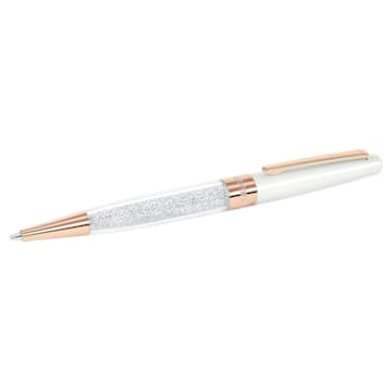 Crystalline Stardust ballpoint pen, White, Rose gold-tone plated - Swarovski, 5354902