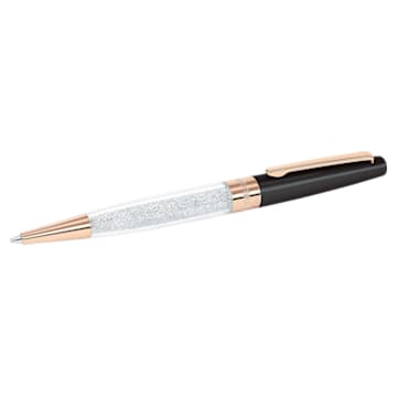 Crystalline Stardust ballpoint pen, Black, Rose gold-tone plated - Swarovski, 5354905