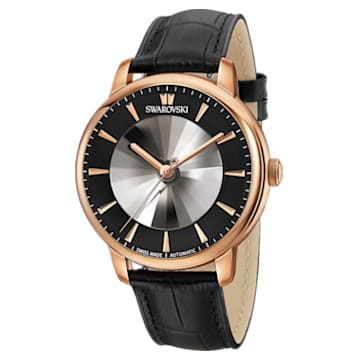 Atlantis automatic watch, Limited edition, Black, Rose gold-tone finish - Swarovski, 5364212