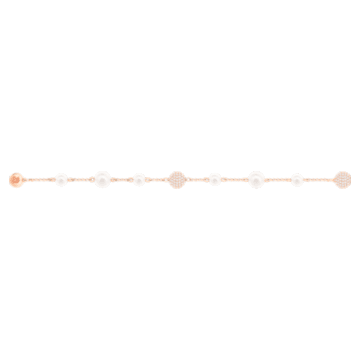 Strand Swarovski Remix Collection Delicate Pearl, Blanc, Placage de ton or rosé - Swarovski, 5365738