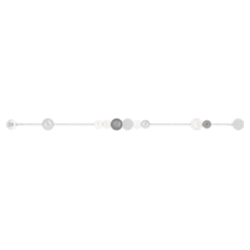 Swarovski Remix Collection Pearl Strand, Magnetischer Verschluss, Grau, Rhodiniert - Swarovski, 5365739