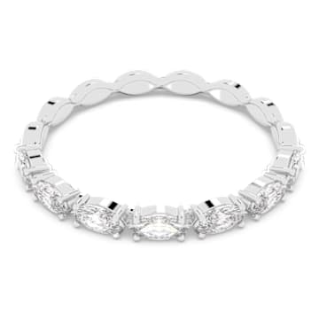 Matrix Vittore ring, Marquise cut, White, Rhodium plated | Swarovski