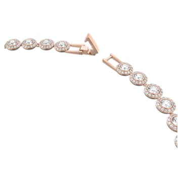 Angelic 项链, 圆形切割, 白色, 镀玫瑰金色调 - Swarovski, 5367845