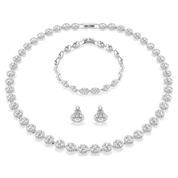 Parure Una Angelic, Parure (3), Taille Rond, Blanc, Métal rhodié