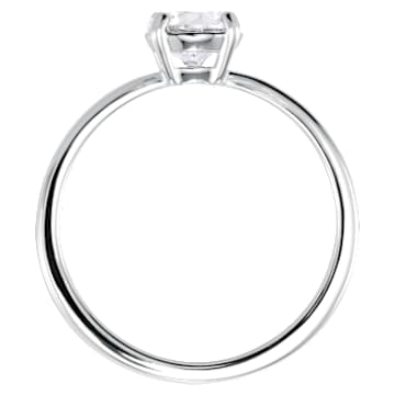 Attract ring, Round cut, White, Rhodium plated - Swarovski, 5368542