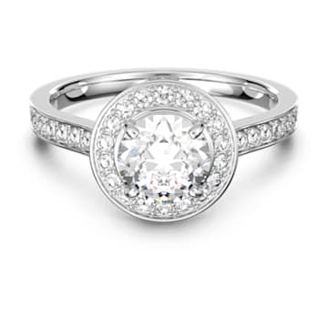 Angelic ring, Round cut, White, Rhodium plated - Swarovski, 5368545
