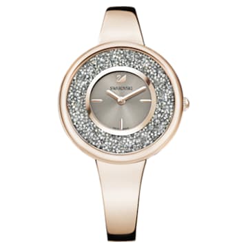 Crystalline Pure Watch, Metal bracelet, Champagne-gold tone PVD - Swarovski, 5376077