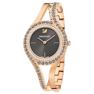 Eternal Watch, Metal bracelet, Dark gray, Rose-gold tone PVD - Swarovski, 5377551
