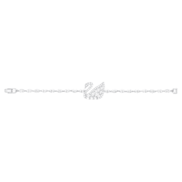 Swan Lake bracelet, White, Rhodium plated - Swarovski, 5379947
