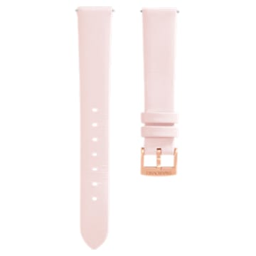 Cinturino per orologio 14mm, Pelle, Rosa, Placcato color oro rosa - Swarovski, 5384098
