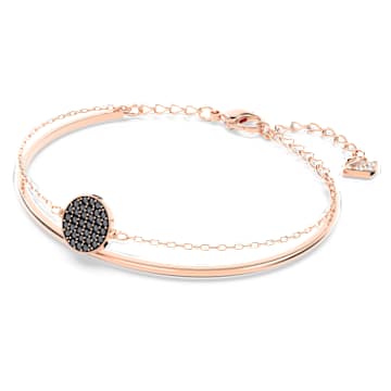 Ginger bangle, Gray, Rose gold-tone plated - Swarovski, 5389046