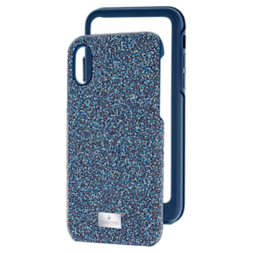 Coque rigide pour smartphone avec cadre amortisseur High, iPhone® X/XS, bleu - Swarovski, 5392041